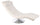 Fauteuil Chaise Longue 180x60x90 cm en Similicuir Blanc