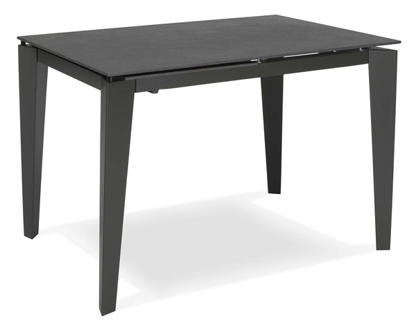 Table Extensible 120/170x80x76 cm en Métal avec Plateau en Céramique sur Verre Gris online