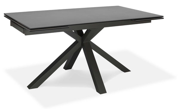Table Extensible 160/240x90x76 cm en Métal avec Plateau en Céramique sur Verre Gris acquista