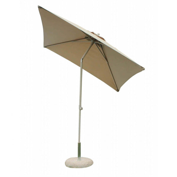 sconto Joli parasol de jardin 2x3m en aluminium gris tourterelle