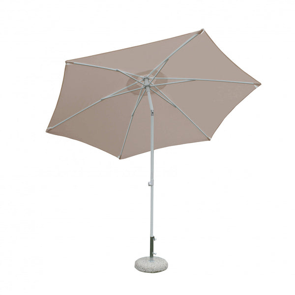 Joli parasol de jardin Ø3 m en aluminium gris tourterelle online