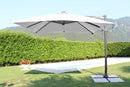 Ombrellone da Giardino con Led Pitagora 3x3 m in Alluminio Antracite Telo Grigio-2