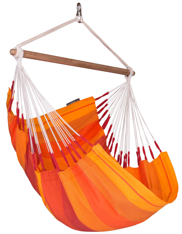 Hamac Chaise de Jardin Coton 105x140cm 130Kg La Siesta Orquídea Volcano Orange et Rouge acquista
