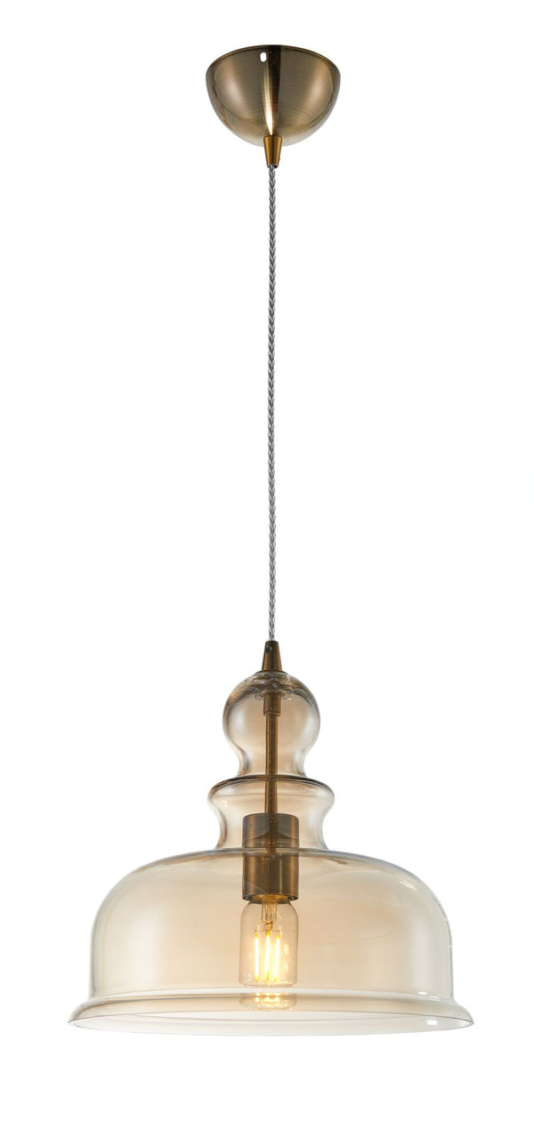 online Lampe à suspension pendante en métal couleur bronze