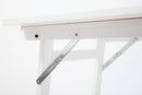 Tavolo Pieghevole Salvaspazio 70x100x71,5 cm Party in Legno e Laminato Bianco-5