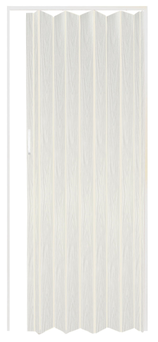 Porte intérieure pliante 214x82 cm en PVC blanc veiné avec fermeture magnétique prezzo