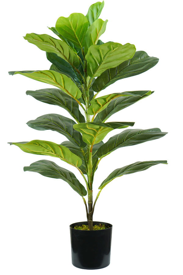 prezzo Plante Artificielle Ficus Lyrata H75 cm avec Pot Vert