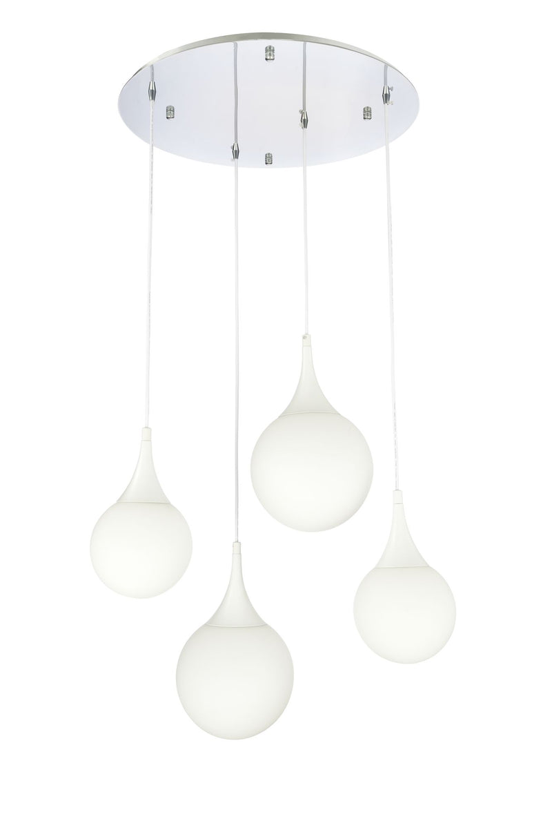 Lampada pendente Pendant in Metallo Dewdrop Bianco-5