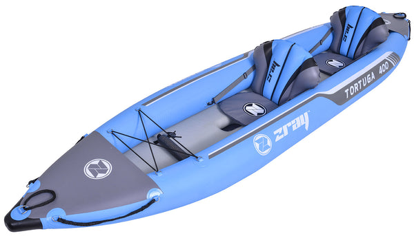 Kayak Gonflable Deux Places 386x86 cm avec Pagaies Sac à Dos et Accessoires ZRAY Tortuga Bleu online