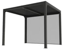 Pergola da Giardino 2,4x3x2,35 m in Alluminio con Tenda Laterale Grigio Antracite-1