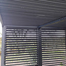 Pergola da Giardino 3,6x3 m in Alluminio con Doghe Orientabili su Tetto e Parete Grigio Antracite -7