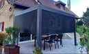 Pergola da Giardino 3,6x3 m in Alluminio con Tende Laterali Grigio Antracite-3