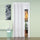 Porte Intérieure Pliante 88,5x214 cm en PVC Saba Jasmin Blanc Pastel