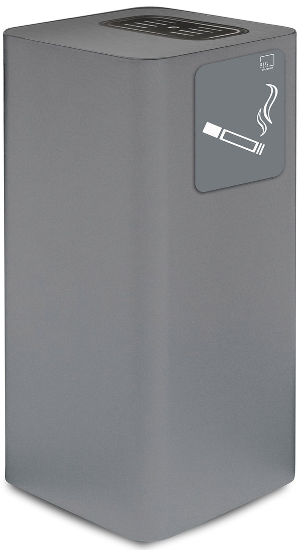 online Cendrier d'extérieur 30x30xh65 cm en acier peint avec plateau supérieur gris