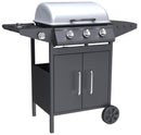 Barbecue a gas GPL 3 fuochi + fuoco laterale Pyramidea BBQ3PL1-1