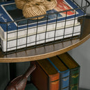 Libreria Moderna Angolare a 6 Ripiani 34x34x166 cm in Metallo e MDF Marrone e Nero-9