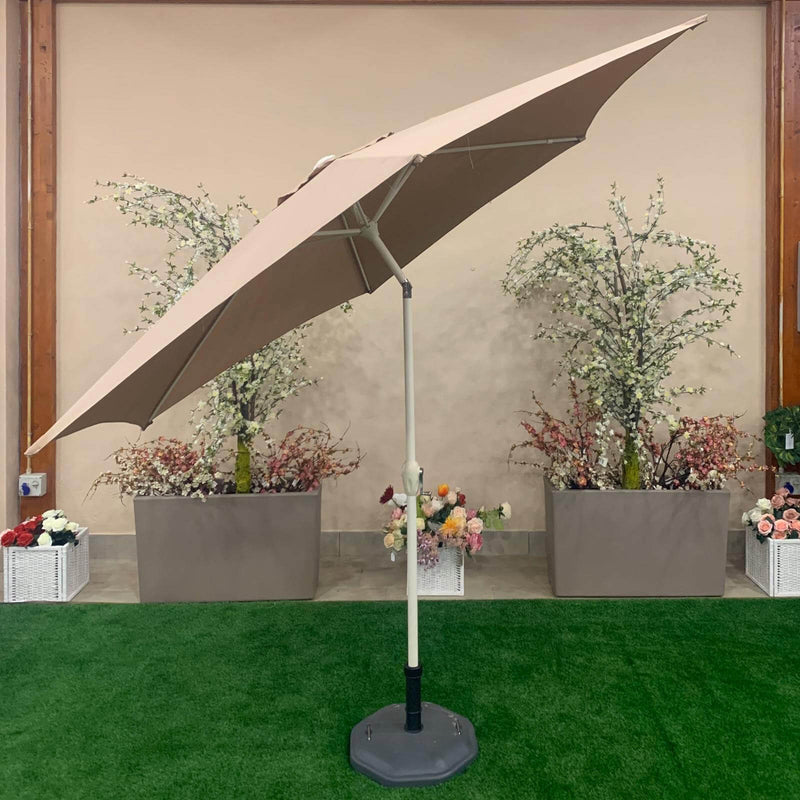Ombrellone da Giardino in Alluminio Ø3m Tortora-3