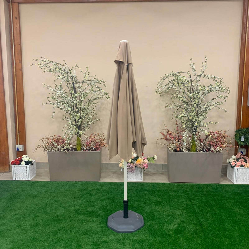 Ombrellone da Giardino in Alluminio Ø3m Tortora-6