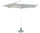 Parasol de jardin Ø3 m Mât Ø38 mm en Aluminium Blanc