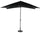 Parasol de jardin 3x2 m Mât Ø38 mm en Aluminium et Polyester Noir