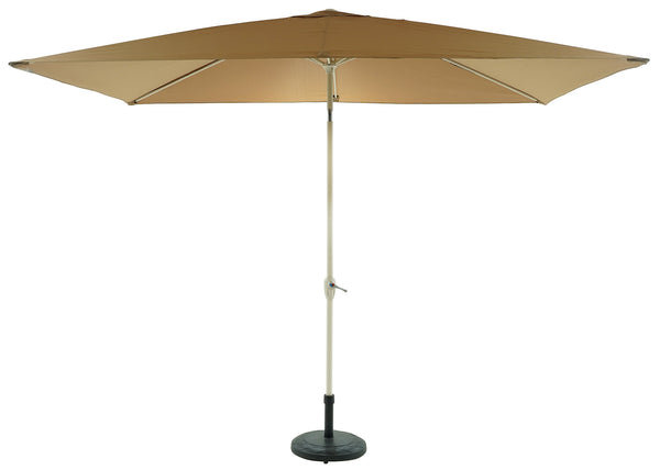 sconto Parasol de jardin 3x2 m Mât Ø38 mm en Aluminium et Polyester Taupe