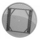 Tavolo Catering Rotondo Pieghevole Ø150x74 cm Bianco-2