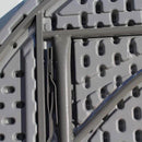 Tavolo Catering Rotondo Pieghevole Ø150x74 cm Bianco-4