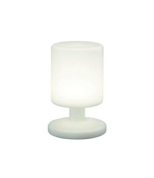 sconto Lampe de table LED d'extérieur en plastique blanc