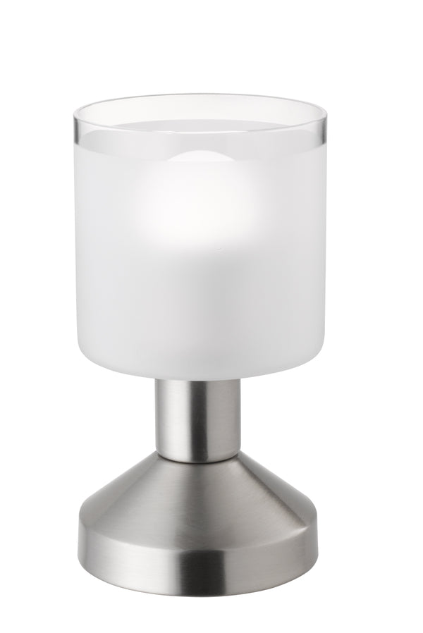 Lampe de table d'intérieur E14 en métal nickel mat online