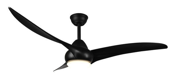 Ventilatore da Soffitto con 3 Pale e Lampada LED SMD Ø145 cm 3 Velocità Nero Opaco prezzo