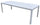 Table de jardin extensible 160/240x100x75 cm en aluminium blanc