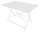 Table de jardin rectangulaire 110x70 cm en fer ivoire Vorghini Bistrò