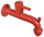 Robinet coloré pour fontaine de jardin en laiton Belfer RUB/023 Rouge