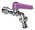 Robinet à bille pour fontaine de jardin avec levier coloré Belfer RUB/028 violet