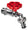 Robinet à bille pour fontaine de jardin avec fleur colorée Belfer RUB/029 rouge