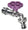Robinet à bille pour fontaine de jardin avec fleur colorée Belfer RUB/029 violet