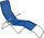 Chaise longue pliante en acier Ranieri Formentera Blue Textilène