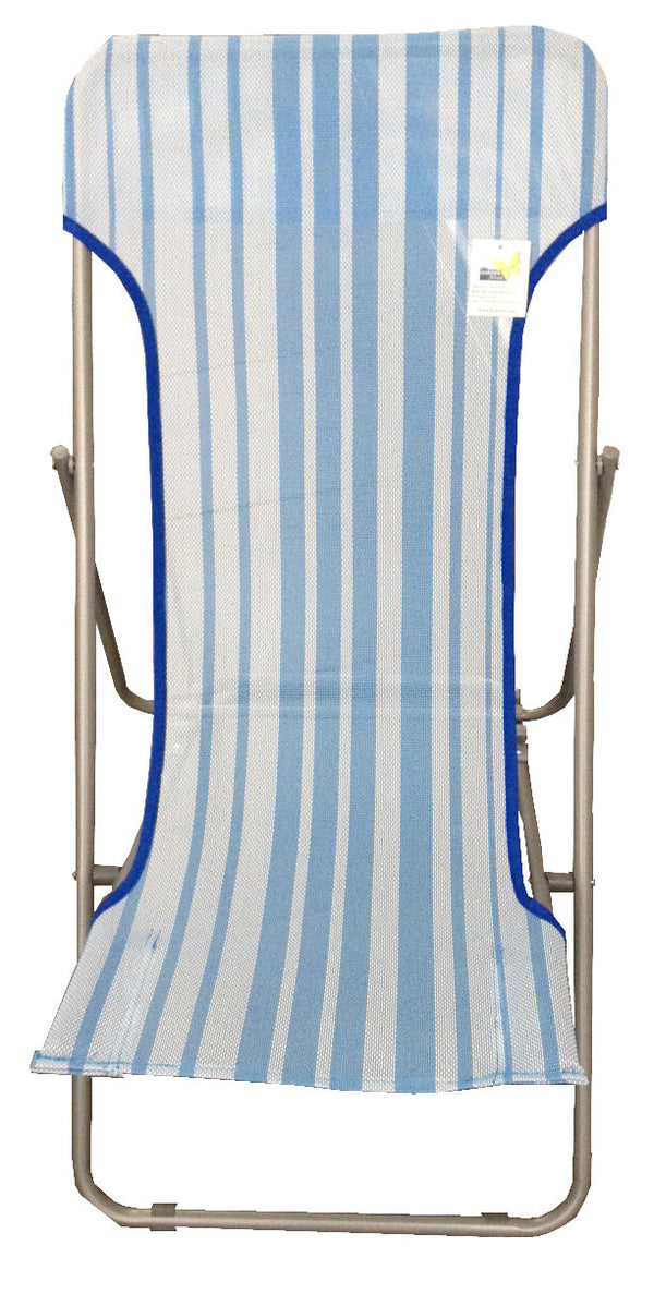 acquista Chaise longue pliante en acier et textilène Blue Line