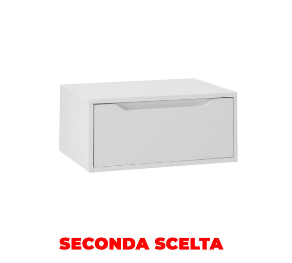 acquista Meuble de salle de bain suspendu 60 cm en bois TFT Belsk, blanc mat, deuxième choix