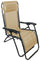 Chaise longue pliante inclinable Zero Gravity en acier et textilène beige sieste