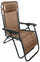 Chaise longue pliante inclinable Zero Gravity en acier et textilène brun Siesta