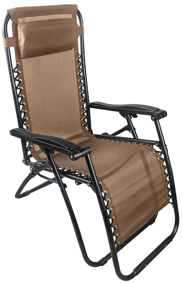 acquista Chaise longue pliante inclinable Zero Gravity en acier et textilène brun Siesta