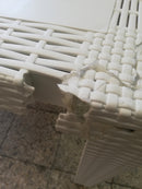 Tavolo da Giardino 140x80x72 cm in Polipropilene Bianco Seconda Scelta-5