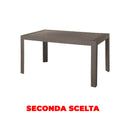 Tavolo da Giardino 140x80x72 cm in Polipropilene Tortora Seconda Scelta-1