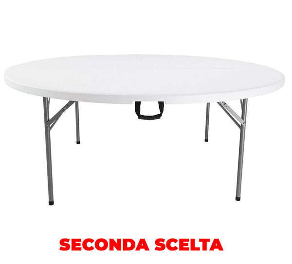 acquista Table Traiteur Pliante Ronde Ø180 cm Blanc Second Choix
