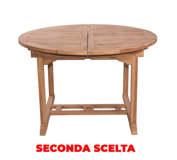 online Table de jardin extensible 120/180xH75 cm en bois naturel teck second choix