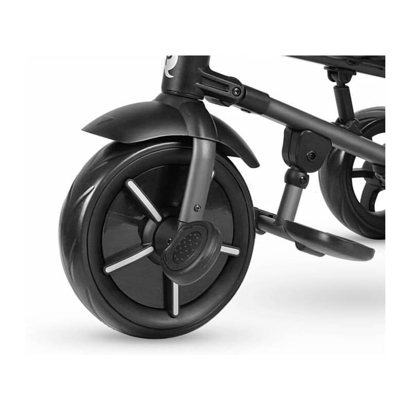 Triciclo a Spinta Pieghevole per Bambini con Maniglione Direzionabile Qplay Rito Star Blu-9