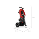 Triciclo a Spinta Pieghevole per Bambini con Maniglione Direzionabile Qplay Rito Star Rosso-5