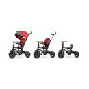 Triciclo a Spinta Pieghevole per Bambini con Maniglione Direzionabile Qplay Rito Star Rosso-6
