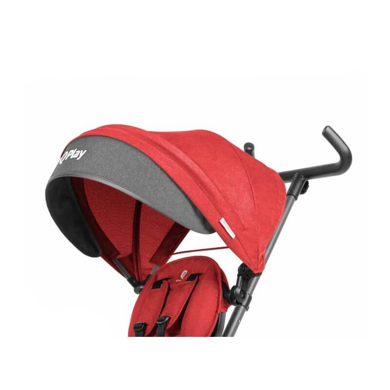 Triciclo a Spinta Pieghevole per Bambini con Maniglione Direzionabile Qplay Rito Star Rosso-7